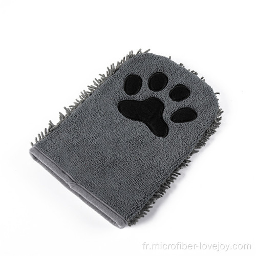 Serviettes en microfibre chenille pour chien Serviettes en microfibre pour chat doux